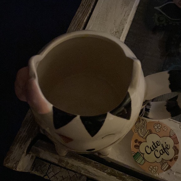 Cat Mug Black and White Pink Bow Coffee Mug - Picture 2 of 4